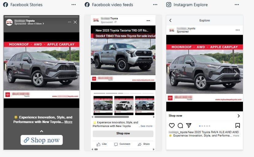 New Car Facebook Automotive Inventory Ads